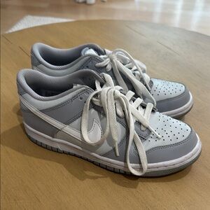 Nike Dunks Gray and White Sneakers